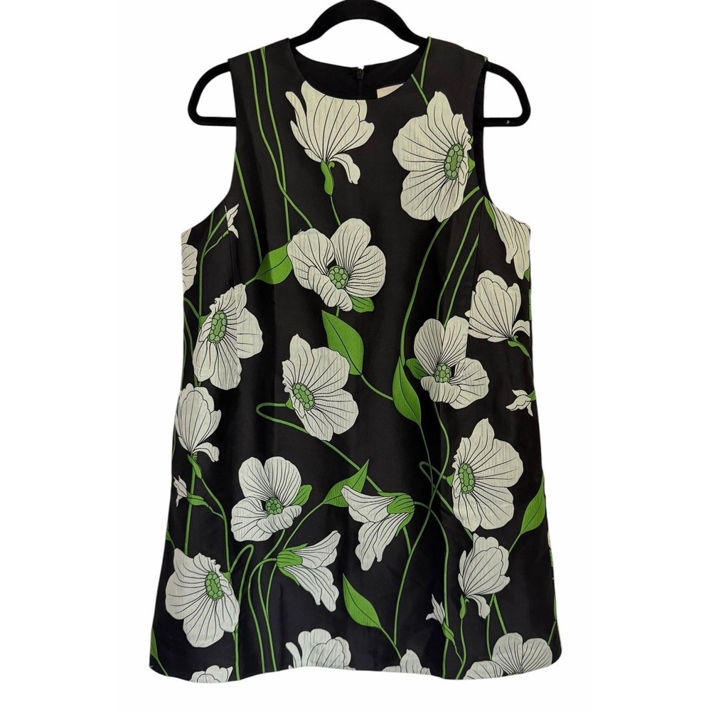 Tuckernuck Waterlilies Marlowe Dress Black Floral Women's Size Medium